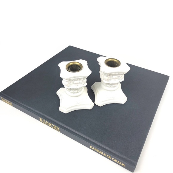 Column Pedestal Candle Holders (set of 2) - Picture 2 of 3